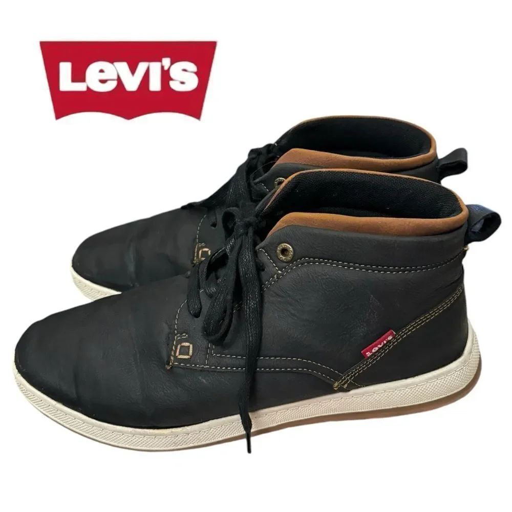 Levi's Men's Goshen Waxed Lace Up High Top Sneakers 13